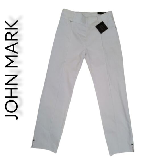 NWT. JOHN MARK SKINNY JEAN, SLIP ON SIZE XS, WHITE - Picture 1 of 12
